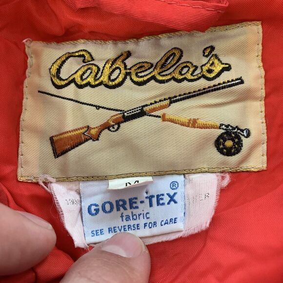 Vintage Cabela’s Gore-Tex Down Jacket Women’s Medium Red Zipped Pockets 90s - Picture 6 of 12